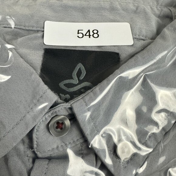 Prana Shirt Mens Small Gray Long Sleeve Button Down Sustainable Stretch Casual - Picture 13 of 13